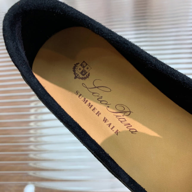 LP SUMMER WALK TASSELS LOAFERS BLACK SUEDE