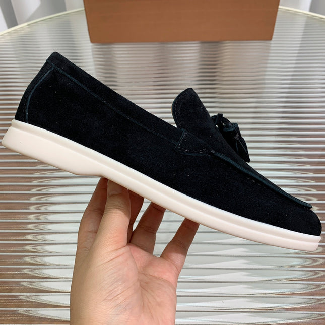 LP SUMMER WALK TASSELS LOAFERS BLACK SUEDE