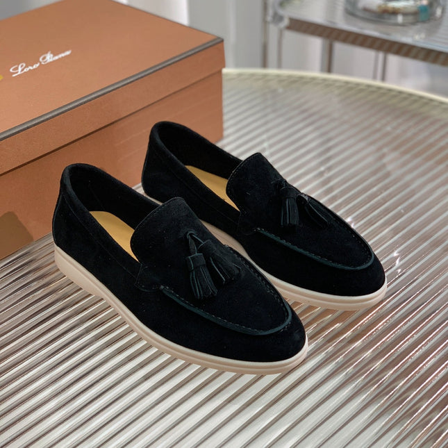 LP SUMMER WALK TASSELS LOAFERS BLACK SUEDE