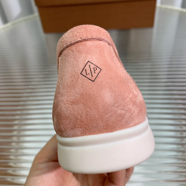 LP SUMMER WALK TASSELS LOAFERS BLUSH PINK SUEDE