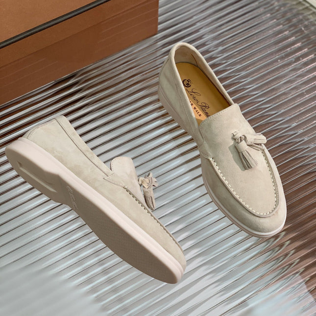 LP SUMMER WALK TASSELS LOAFERS BEIGE SUEDE