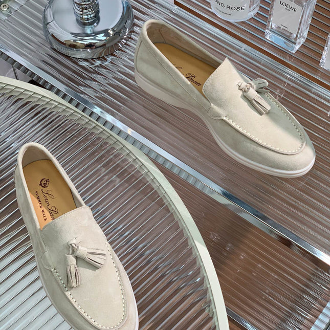 LP SUMMER WALK TASSELS LOAFERS BEIGE SUEDE