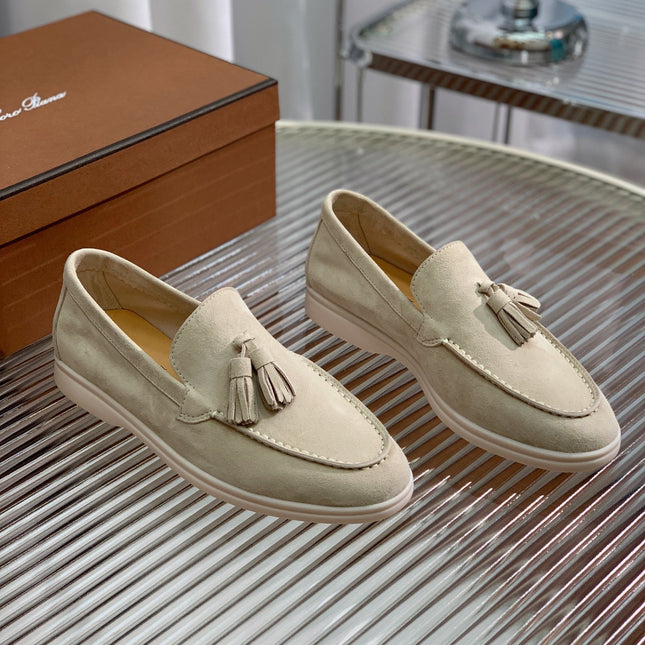 LP SUMMER WALK TASSELS LOAFERS BEIGE SUEDE