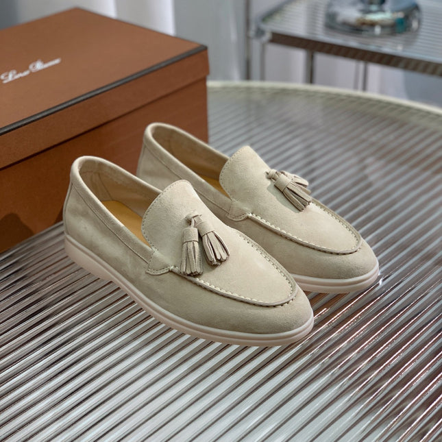 LP SUMMER WALK TASSELS LOAFERS BEIGE SUEDE