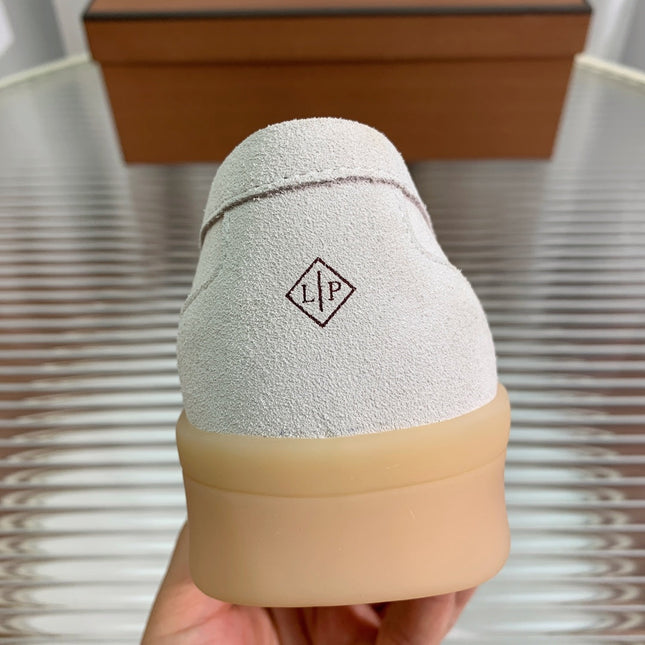 LP RETRO SUMMER  WALK LOAFERS WHITE SUEDE