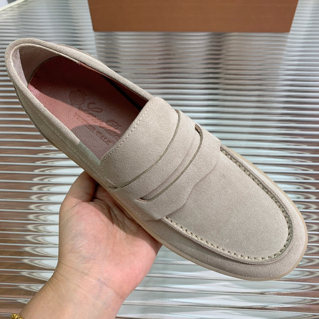 LP RETRO SUMMER WALK LOAFERS BEIGE SUEDE
