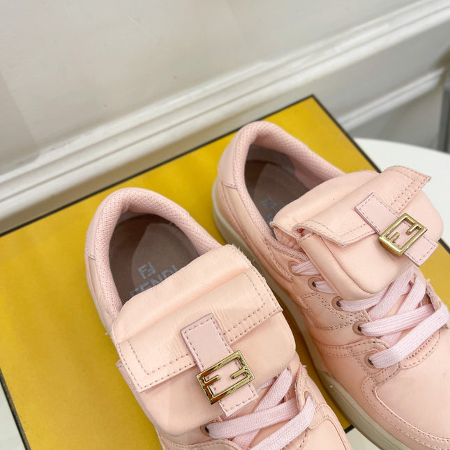 FENDI TRAINER SNEAKER IN LIGHT PINK LAMBSKIN