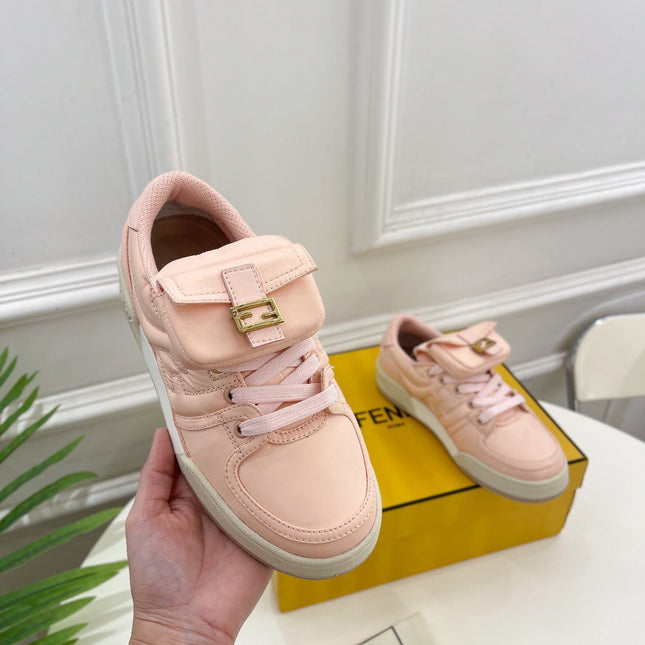 FENDI TRAINER SNEAKER IN LIGHT PINK LAMBSKIN