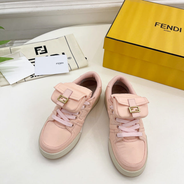 FENDI TRAINER SNEAKER IN LIGHT PINK LAMBSKIN