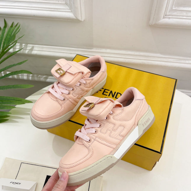 FENDI TRAINER SNEAKER IN LIGHT PINK LAMBSKIN