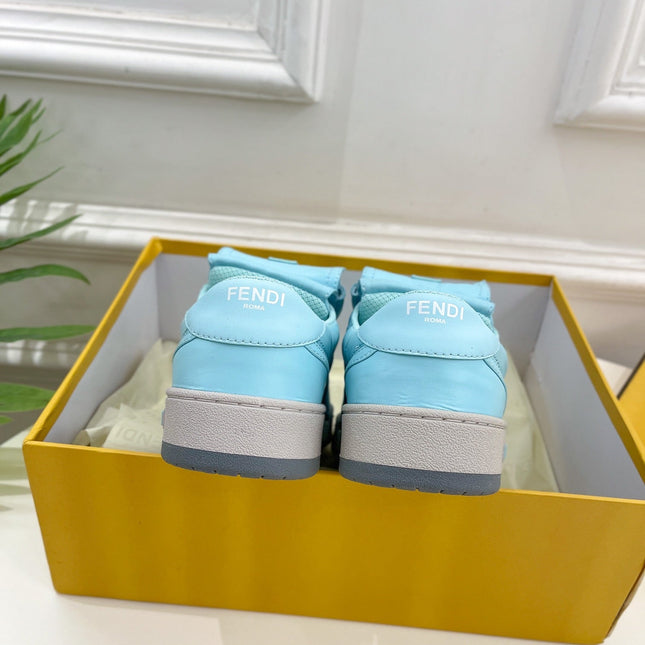 FENDI TRAINER SNEAKER IN SKY BLUE LAMBSKIN