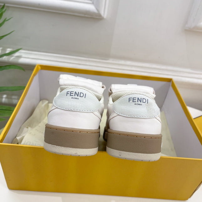 FENDI TRAINER SNEAKER IN WHITE LAMBSKIN