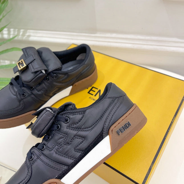 FENDI TRAINER SNEAKER IN BLACK LAMBSKIN