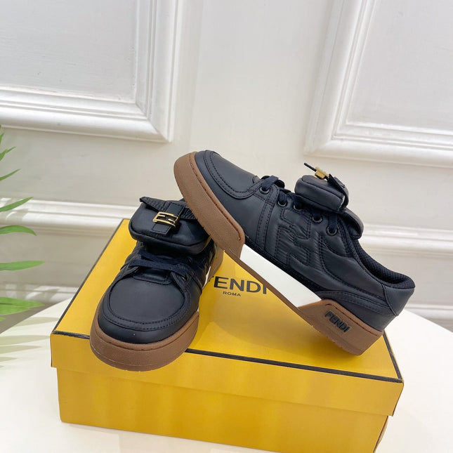 FENDI TRAINER SNEAKER IN BLACK LAMBSKIN