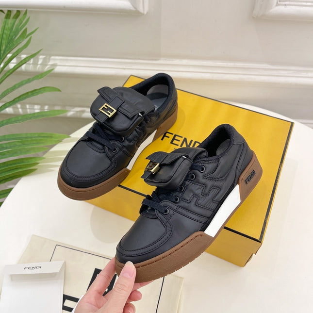 FENDI TRAINER SNEAKER IN BLACK LAMBSKIN