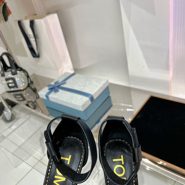 HIGH HEELS 11 CM IN BLACK PURE SILK AND LAMBSKIN