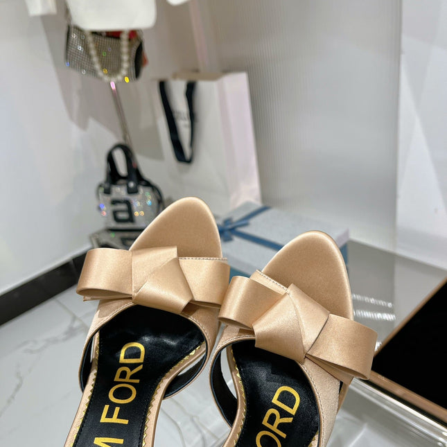 HIGH HEELS 11 CM IN FAWN GOLD PURE SILK AND LAMBSKIN