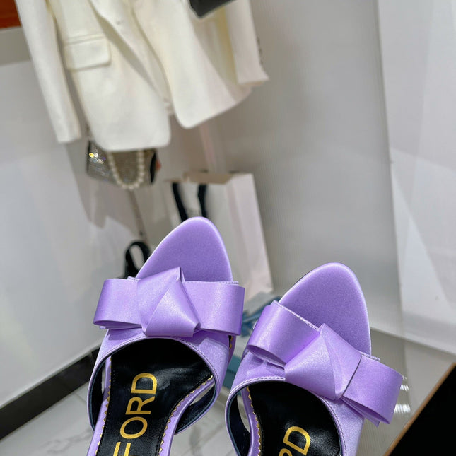 HIGH HEELS 11 CM IN IRIS PURPLE PURE SILK AND LAMBSKIN