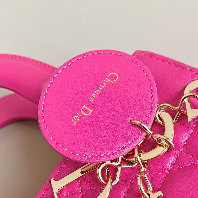 MEDIUM LADY 20 HANDBAG IN HOT PINK LAMBSKIN