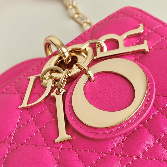 D-JOY BAG 22 IN HOT PINK LAMBSKIN
