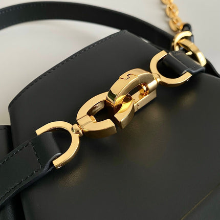 MEDIUM C'EST 24 IN BLACK CD-EMBOSSED CALFSKIN