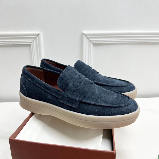 LP RETRO SUMMER WALK LOAFERS NAVY BLUE SUEDE