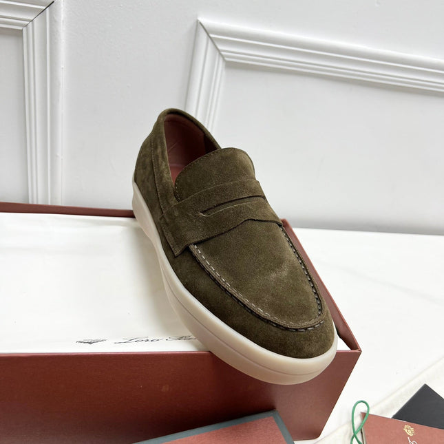 LP RETRO SUMMER WALK LOAFERS OLIVE SUEDE