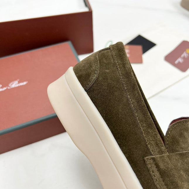 LP RETRO SUMMER WALK LOAFERS OLIVE SUEDE