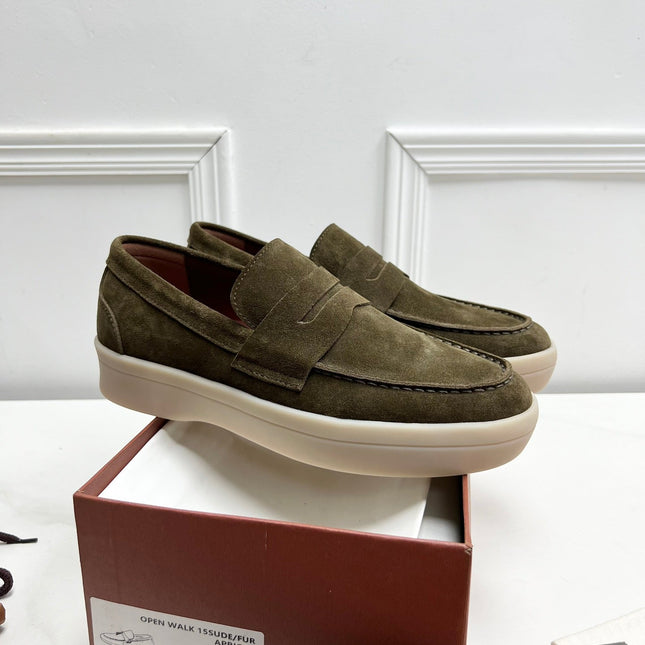 LP RETRO SUMMER WALK LOAFERS OLIVE SUEDE
