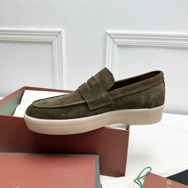 LP RETRO SUMMER WALK LOAFERS OLIVE SUEDE