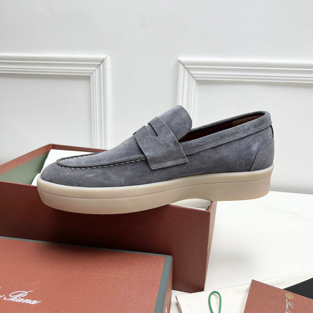 LP RETRO SUMMER WALK LOAFERS GRAY SUEDE