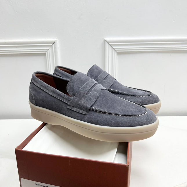 LP RETRO SUMMER WALK LOAFERS GRAY SUEDE