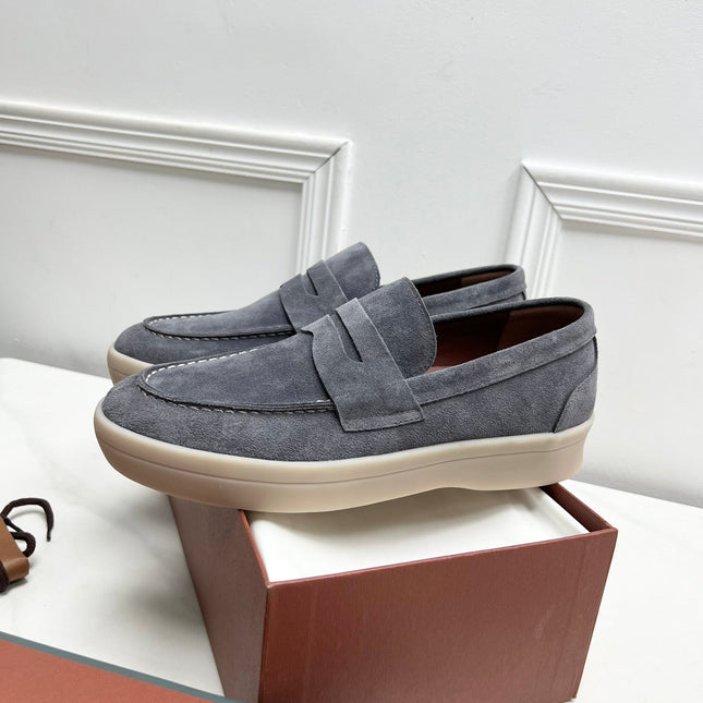 LP RETRO SUMMER WALK LOAFERS GRAY SUEDE