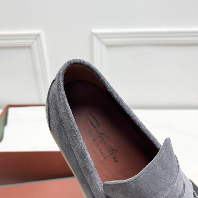 LP RETRO SUMMER WALK LOAFERS GRAY SUEDE