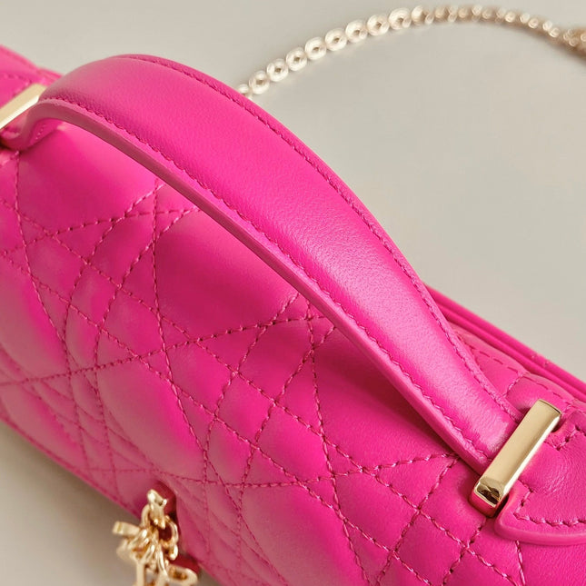 MICRO LADY 12 BAG IN HOT PINK LAMBSKIN