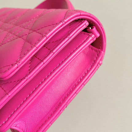 MICRO LADY 12 BAG IN HOT PINK LAMBSKIN