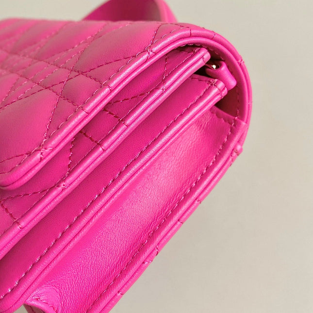 MICRO LADY 12 BAG IN HOT PINK LAMBSKIN