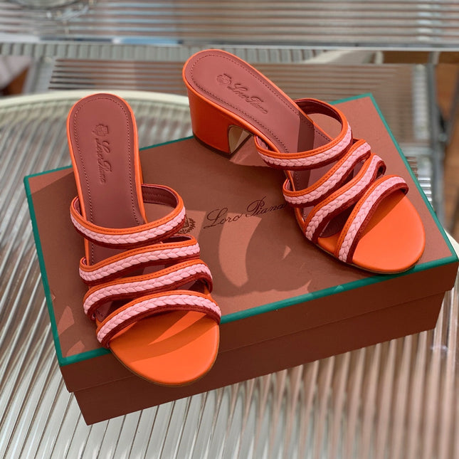 LP SPRIGHTLY CHARMS MID-SANDAL BURNT ORANGE CALFSKIN