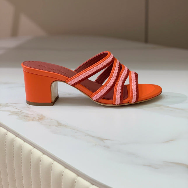 LP SPRIGHTLY CHARMS MID-SANDAL BURNT ORANGE CALFSKIN