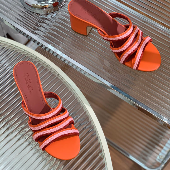 LP SPRIGHTLY CHARMS MID-SANDAL BURNT ORANGE CALFSKIN