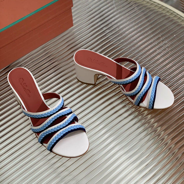 LP SPRIGHTLY CHARMS MID-SANDAL SKY CALFSKIN