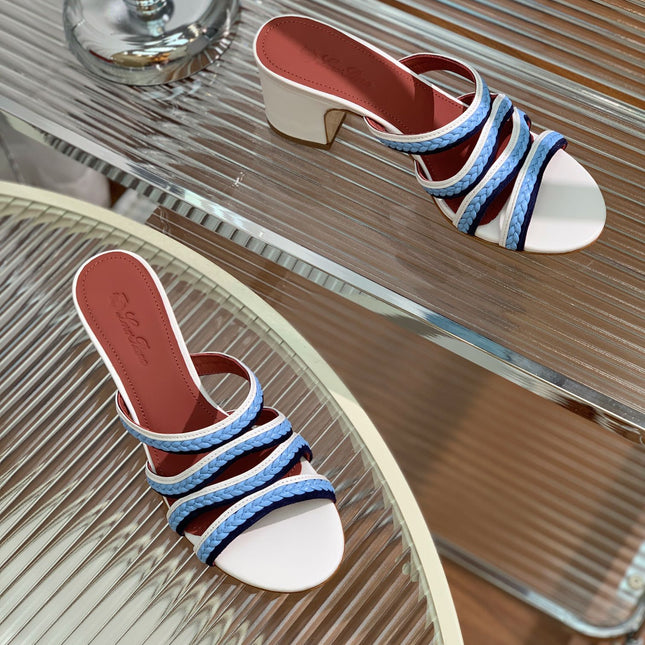 LP SPRIGHTLY CHARMS MID-SANDAL SKY CALFSKIN