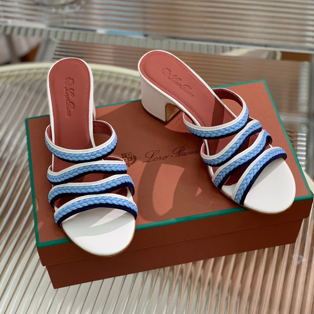 LP SPRIGHTLY CHARMS MID-SANDAL SKY CALFSKIN