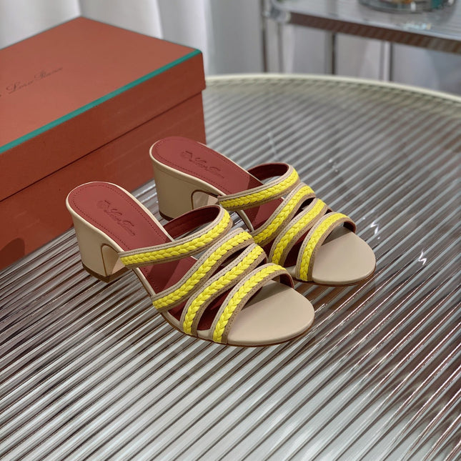 LP SPRIGHTLY CHARMS MID-SANDAL LEMON CALFSKIN