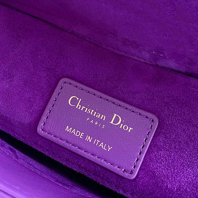 D-JOY BAG 22 IN VIOLET PURPLE LAMBSKIN