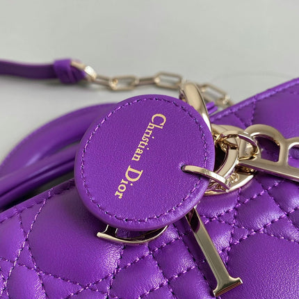 D-JOY BAG 22 IN VIOLET PURPLE LAMBSKIN