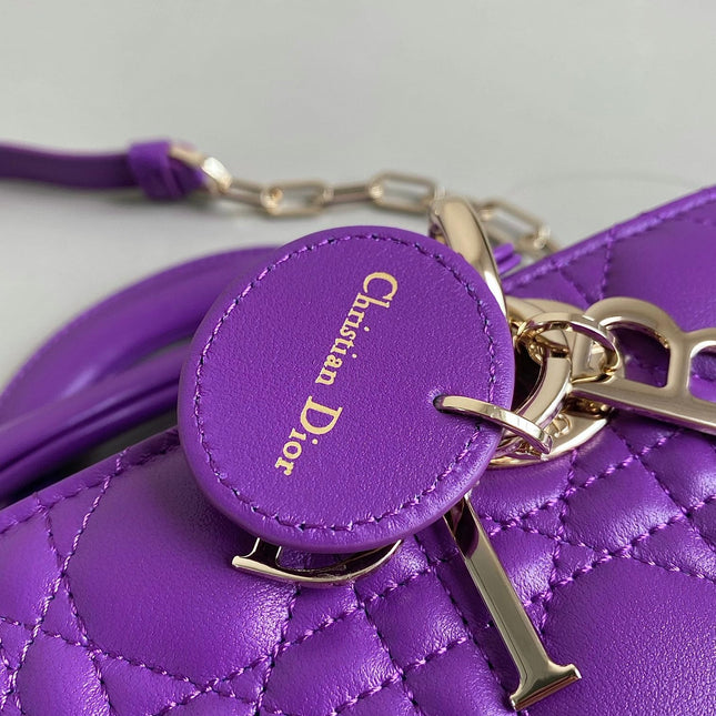 D-JOY BAG 22 IN VIOLET PURPLE LAMBSKIN