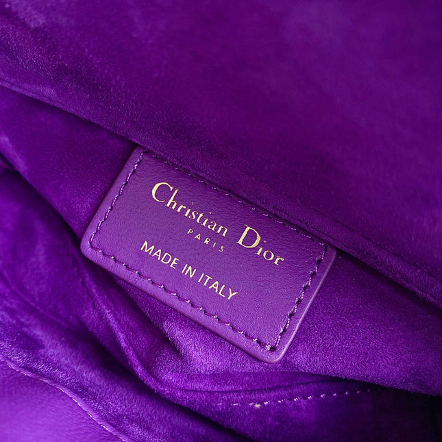 MINI D-JOY BAG 17 IN VIOLET PURPLE LAMBSKIN