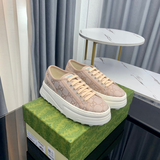 GG SNEAKER FLATFORM PASTEL PINK CANVAS