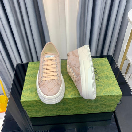 GG SNEAKER FLATFORM PASTEL PINK CANVAS